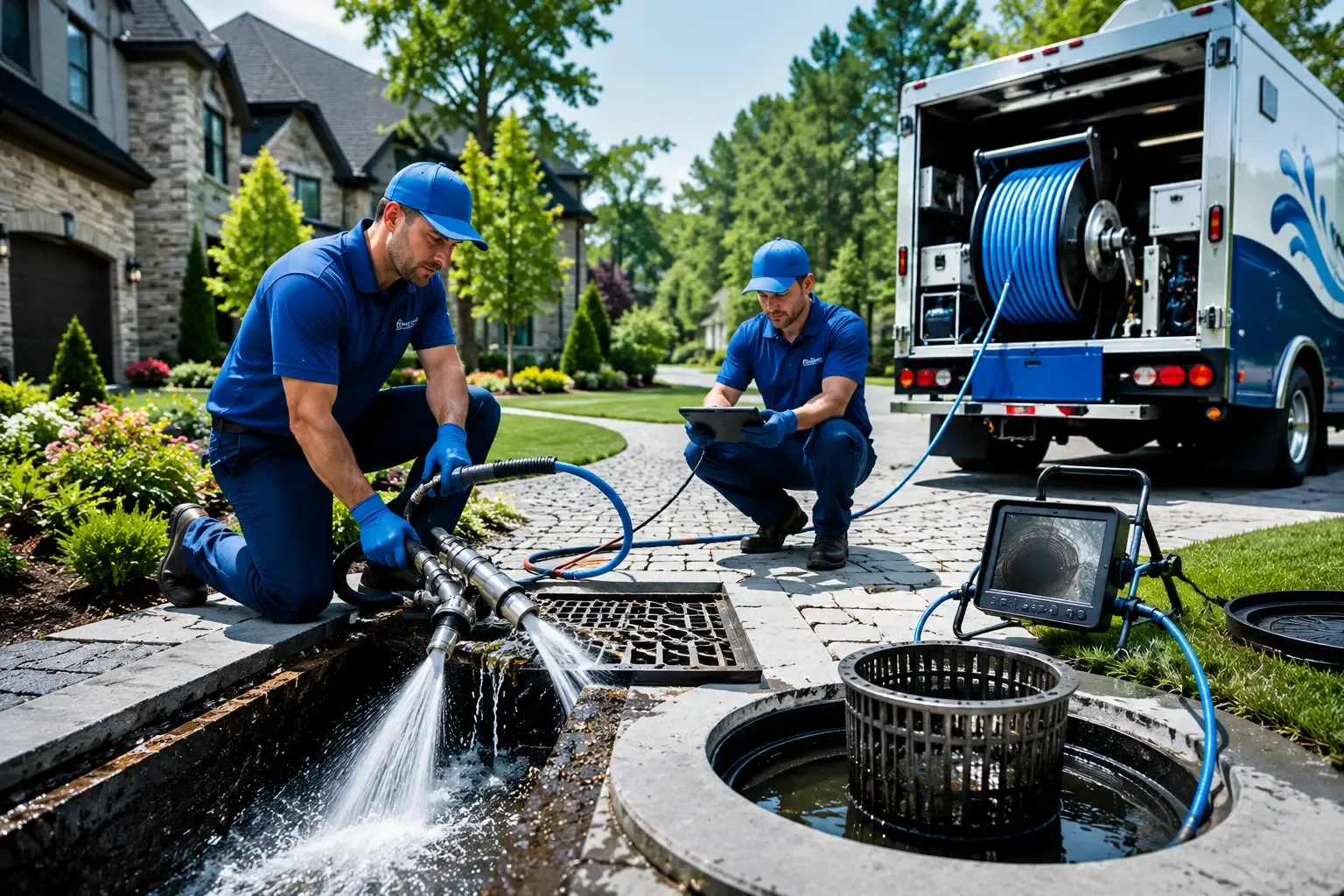 Local outdoor drain cleaning professionals in Hamshire, TX