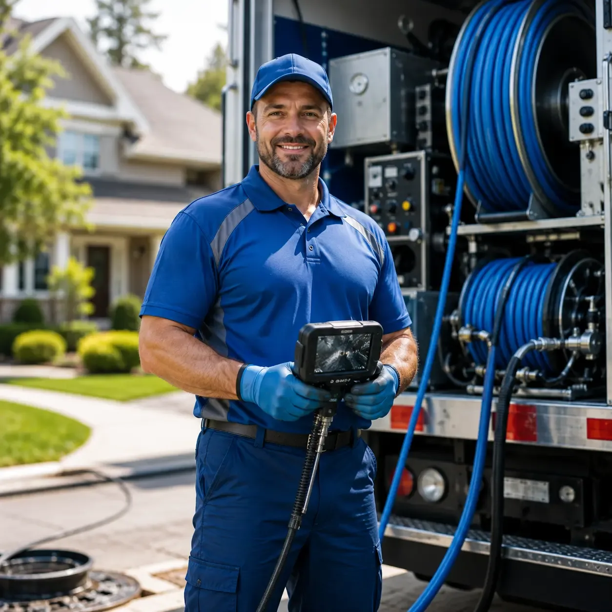 Local outdoor drain cleaning specialists in Hamshire, TX